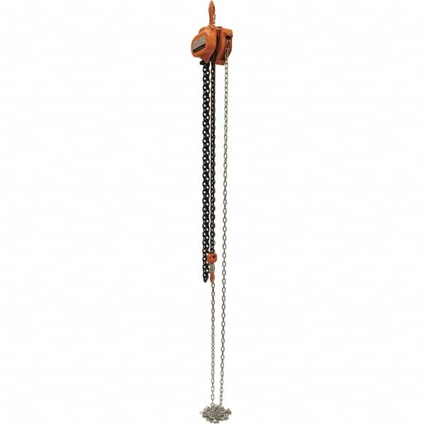 Vestil - 3,000 Lb Lifting Capacity, 10' Lift Height, Hand Hoist - Made from Chain - Benchmark Tooling