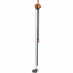 Vestil - 2,000 Lb Lifting Capacity, 15' Lift Height, Hand Hoist - Made from Chain - Benchmark Tooling