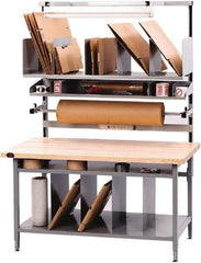 Proline - 60 Wide x 30" Deep x 36" High, Maple Workbench - Adjustable Height Legs, Gray - Benchmark Tooling