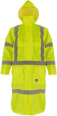 Viking - Size M, High Visibility Lime, Coat - 40" Chest, 2 Pockets, Detachable Hood, Hook & Loop Wrist - Benchmark Tooling