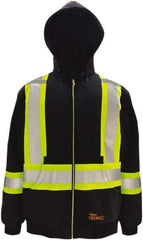 Viking - Size L Flame Resistant/Retardant Jacket - Black, Cotton, Zipper Closure, 43" Chest - Benchmark Tooling