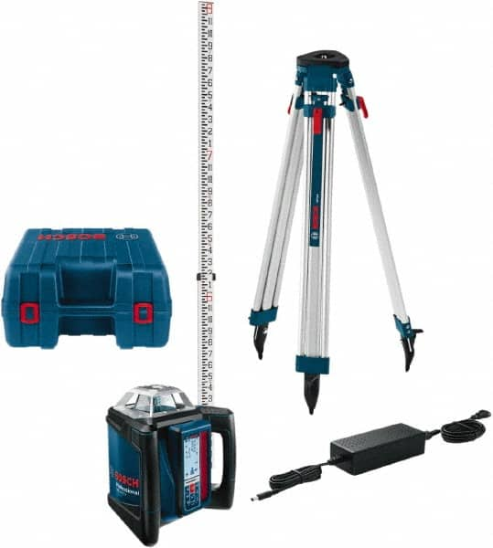 Bosch - 1,650' Measuring Range, 1/16" at 100' Accuracy, Self-Leveling Horizontal Rotary Slope Laser - ±5° Self Leveling Range, 1 Beam - Benchmark Tooling