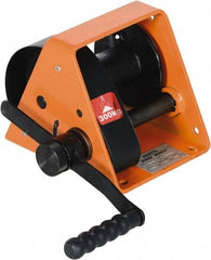 Vestil - 600 Lb Cable Limit x 65' Winch Cable Manual Winch - 9-1/2" Long x 7.88" Deep x 7.88" High - Benchmark Tooling