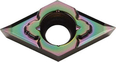 Kyocera - DCGT21502 MP Grade PDL025 Carbide Turning Insert - Al2O3 Finish, 55° Diamond, 1/4" Inscr Circle, 3/32" Thick, 0.0039" Corner Radius - Benchmark Tooling