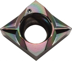 Kyocera - CCGT32502 MFP Grade PDL025 Carbide Turning Insert - Al2O3 Finish, 80° Diamond, 3/8" Inscr Circle, 5/32" Thick, 0.0039" Corner Radius - Benchmark Tooling
