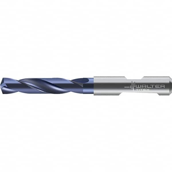 Walter-Titex - 6.2mm 140° Solid Carbide Screw Machine Drill Bit - Right Hand Cut, 34mm Flute Length, 79mm OAL, Straight Shank with Weldon Flat - Benchmark Tooling