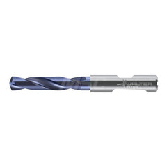 Screw Machine Length Drill Bit: 0.4921″ Dia, 140 °, Solid Carbide Coated, Right Hand Cut, Spiral Flute, Straight-Cylindrical with Weldon Flat Shank, Series DC150-03-D1