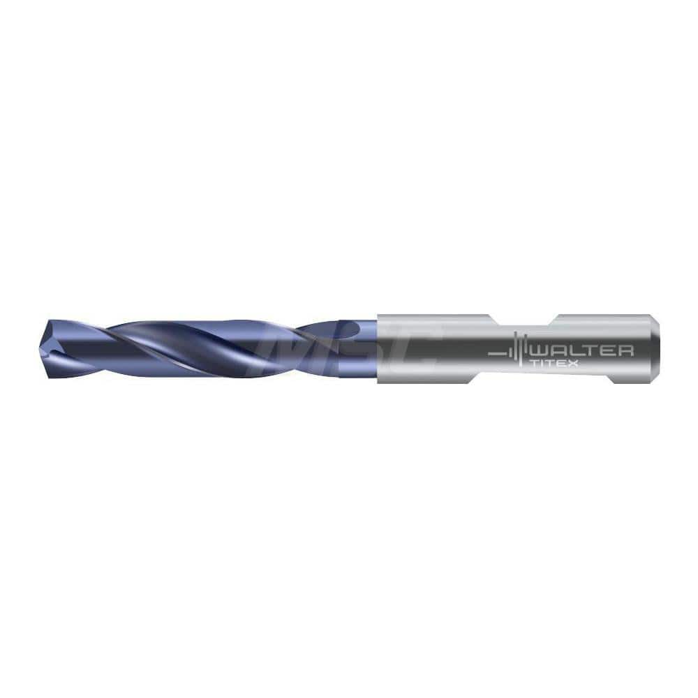 Screw Machine Length Drill Bit: 0.6299″ Dia, 140 °, Solid Carbide Coated, Right Hand Cut, Spiral Flute, Straight-Cylindrical with Weldon Flat Shank, Series DC150-03-D0