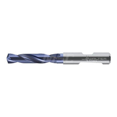 Screw Machine Length Drill Bit: 0.5906″ Dia, 140 °, Solid Carbide Coated, Right Hand Cut, Spiral Flute, Straight-Cylindrical with Weldon Flat Shank, Series DC150-03-D0