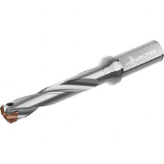 Walter - 15 to 15.99mm Diam, 5xD, 107mm Max Depth, 16mm Shank Diam, 158mm OAL, Replaceable Tip Drill - P6001-D15..R, P6003-D15..R, P6004-D15..R, P6005-D15..R Insert, D4140 Toolholder, Series D4140 - Benchmark Tooling
