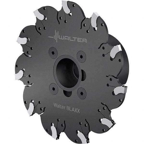 Walter - Arbor Connection, 4mm Cutting Width, 38mm Depth of Cut, 6.3mm Cutter Diam, 1-1/2" Hole DIam, 14 Tooth Indexable Slotting Cutter - F5055 Toolholder, SX-4.. Insert, Right Hand Cutting Direction - Benchmark Tooling