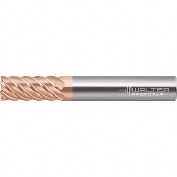 Walter-Prototyp - 6mm, 13mm LOC, 6mm Shank Diam, 57mm OAL, 6 Flute, Solid Carbide Square End Mill - TiAlSiN Finish, Spiral Flute, 50° Helix, Right Hand Cut, Right Hand Flute, Series MC187 - Benchmark Tooling