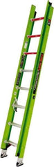 Little Giant Ladder - 16' High, Type IAA Rating, Fiberglass Extension Ladder - 375 Lb Capacity, 14' Working Length - Benchmark Tooling