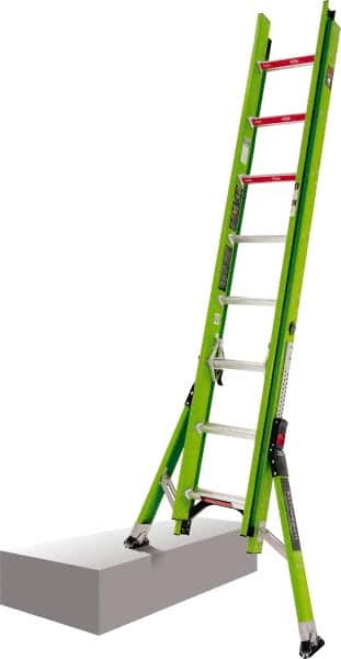 Little Giant Ladder - 16' High, Type IAA Rating, Fiberglass Extension Ladder - 375 Lb Capacity, 14' Working Length - Benchmark Tooling