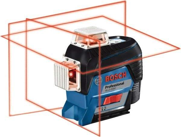 Bosch - 3 Beam 200' Max Range Self Leveling Line Laser - 3/32" at 30' Accuracy, Battery Included - Benchmark Tooling