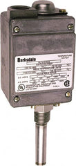 Barksdale - -50 to 75°F Local Mount Temperature Switch - 1/2" NPT, 13/16 x 3-1/8 Rigid Stem, 304 Stainless Steel, ±1% of mid-60% of F.S. - Benchmark Tooling