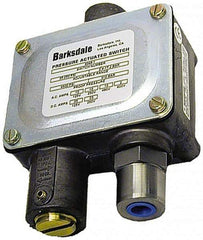 Barksdale - 100 to 1,500 psi Adjustable Range, 7,500 Max psi, Sealed Piston Pressure Switch - 1/4 NPT Female, Screw Terminals, SPDT Contact, 416SS Wetted Parts, 2% Repeatability - Benchmark Tooling