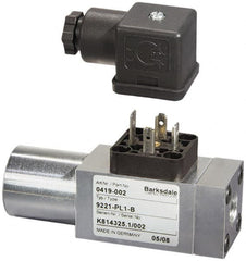 Barksdale - 510 to 5,800 psi Adjustable Range, 8,700 Max psi, Compact Pressure Switch - 1/4 NPT Female, DIN 43650, SPDT Contact, SS Wetted Parts, 2% Repeatability - Benchmark Tooling