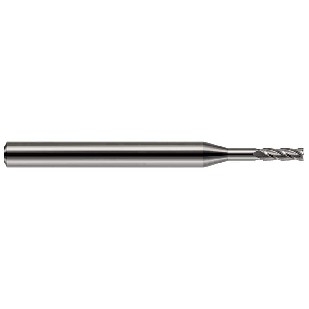 Square End Mill: 0.085'' Dia, 0.255'' LOC, 1/8'' Shank Dia, 1-1/2'' OAL, 2 Flutes, Solid Carbide Single End, Uncoated, 30 ° Helix, Centercutting, RH Cut, RH Flute