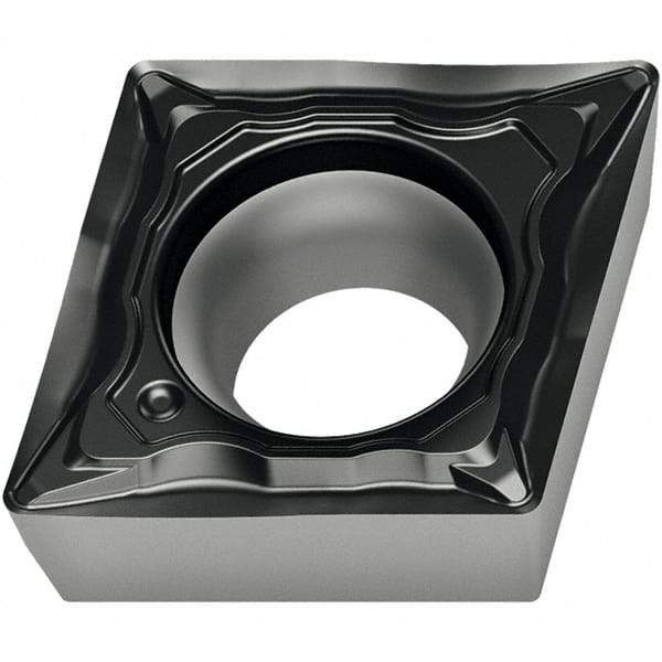 Walter - CPMT FP4 Grade WPP10S Turning Insert - TiCN+Al2O3+(TiCN) Finish, 80° Rhombic, 9.53mm Inscr Circle, 3.97mm Thick, 0.8mm Corner Radius - Benchmark Tooling