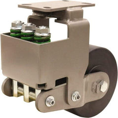 Hamilton - 8" Diam x 3" Wide, Impact-Resistant Cast Nylon Rigid Caster - 3,145 Lb Capacity, Top Plate Mount, 4-1/2" x 6-1/2" Plate, Sealed Precision Ball Bearing Bearing - Benchmark Tooling