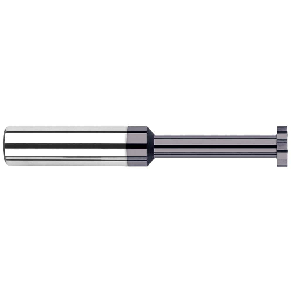 Harvey Tool - 1/4" Cut Diam, 0.9mm Cut Width, 1/4" Shank, Straight-Tooth Woodruff Keyseat Cutter - Exact Industrial Supply