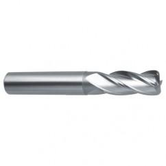 6mm Dia. x 57mm Overall Length 4-Flute Square End Solid Carbide SE End Mill-Round Shank-Center Cut-Uncoated - Benchmark Tooling
