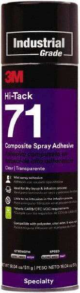 3M - 18.04 oz Aerosol Clear Spray Adhesive - High Tack, 205°F Heat Resistance, High Strength Bond - Benchmark Tooling