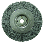 4" Diameter - 1/2 - 3/8" Arbor Hole - Abrasive Nylon Straight Nylox Wheel - Benchmark Tooling