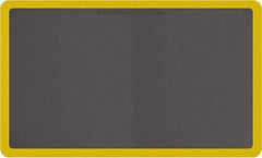 Smart Step - 5' Long x 3' Wide, Dry Environment, Anti-Fatigue Matting - Gray with Yellow Borders, Urethane with Urethane Sponge Base, Beveled on All 4 Sides - Benchmark Tooling