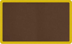 Smart Step - 5' Long x 3' Wide, Dry Environment, Anti-Fatigue Matting - Brown with Yellow Borders, Urethane with Urethane Sponge Base, Beveled on All 4 Sides - Benchmark Tooling