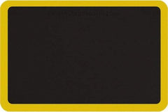 Smart Step - 3' Long x 2' Wide, Dry Environment, Anti-Fatigue Matting - Black with Yellow Borders, Urethane with Urethane Sponge Base, Beveled on All 4 Sides - Benchmark Tooling