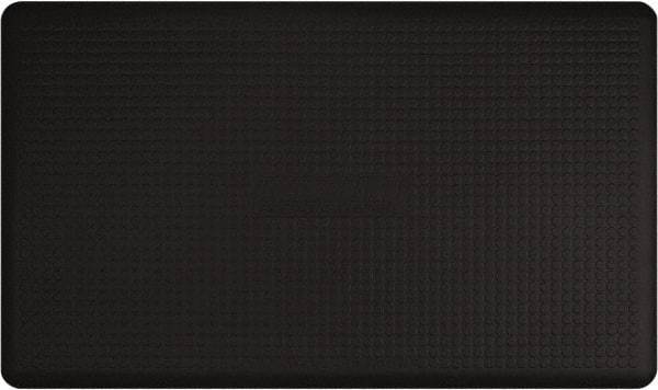 Smart Step - 5' Long x 3' Wide, Dry Environment, Anti-Fatigue Matting - Black, Urethane with Urethane Sponge Base, Beveled on 3 Sides - Benchmark Tooling