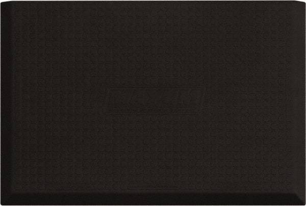 Smart Step - 3' Long x 2' Wide, Dry Environment, Anti-Fatigue Matting - Black, Urethane with Urethane Sponge Base, Beveled on 3 Sides - Benchmark Tooling