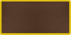Smart Step - 6' Long x 3' Wide, Dry Environment, Anti-Fatigue Matting - Brown with Yellow Borders, Urethane with Urethane Sponge Base, Beveled on All 4 Sides - Benchmark Tooling
