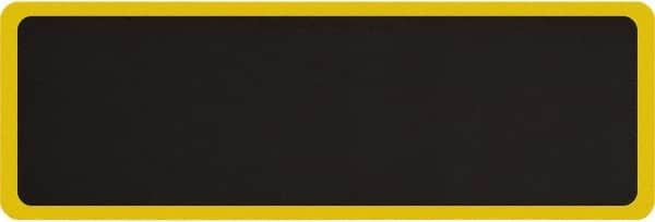 Smart Step - 6' Long x 2' Wide, Dry Environment, Anti-Fatigue Matting - Black with Yellow Borders, Urethane with Urethane Sponge Base, Beveled on All 4 Sides - Benchmark Tooling