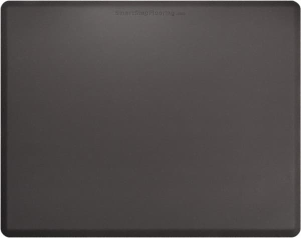 Smart Step - 5' Long x 4' Wide, Dry Environment, Anti-Fatigue Matting - Gray with Yellow Borders, Urethane with Urethane Sponge Base, Beveled on All 4 Sides - Benchmark Tooling