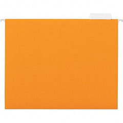 UNIVERSAL - 9-1/2x11-3/4", Letter Size, Orange, Hanging File Folder - 11 Point Stock, 1/5 Tab Cut Location - Benchmark Tooling