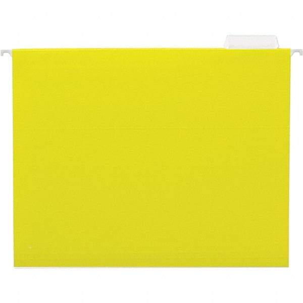 UNIVERSAL - 9-1/2x11-3/4", Letter Size, Yellow, Hanging File Folder - 11 Point Stock, 1/5 Tab Cut Location - Benchmark Tooling