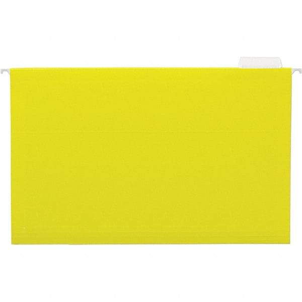 UNIVERSAL - 9-1/2x11-3/4", Legal, Yellow, Hanging File Folder - 11 Point Stock, 1/5 Tab Cut Location - Benchmark Tooling