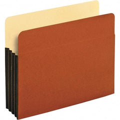 Pendaflex - 11-3/4 x 9-1/2", Letter Size, Brown, Expansion Folders - Straight Tab Cut Location - Benchmark Tooling