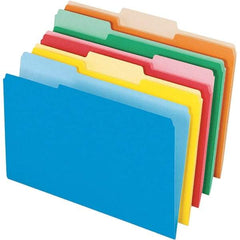 Pendaflex - 14-5/8 x 9-3/16", Legal, Assorted Colors, File Folders with Top Tab - 11 Point Stock, Assorted Tab Cut Location - Benchmark Tooling