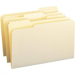 SMEAD - 14-3/4 x 9-1/2", Legal, Manila, File Folders with Top Tab - 11 Point Stock, Assorted Tab Cut Location - Benchmark Tooling