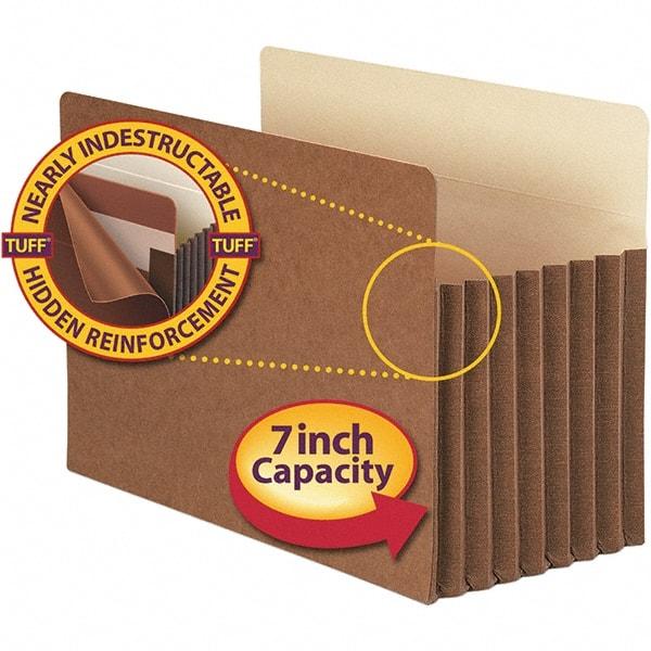 SMEAD - 14-3/4 x 9-1/2", Legal, Redrope, Expansion Folders - Straight Tab Cut Location - Benchmark Tooling