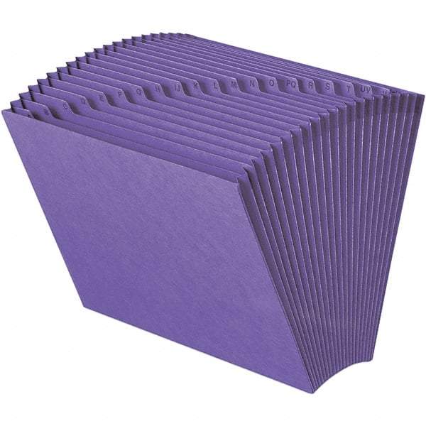 SMEAD - 12 x 10", Letter Size, Purple, A-Z Indexed Expanding Files - Assorted Tab Cut Location - Benchmark Tooling