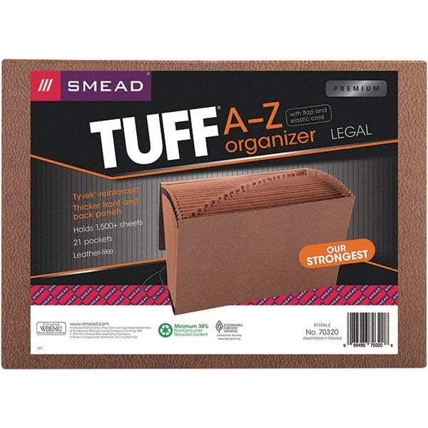 SMEAD - 15 x 10", Legal, Redrope, A-Z Indexed Expanding Files - Assorted Tab Cut Location - Benchmark Tooling