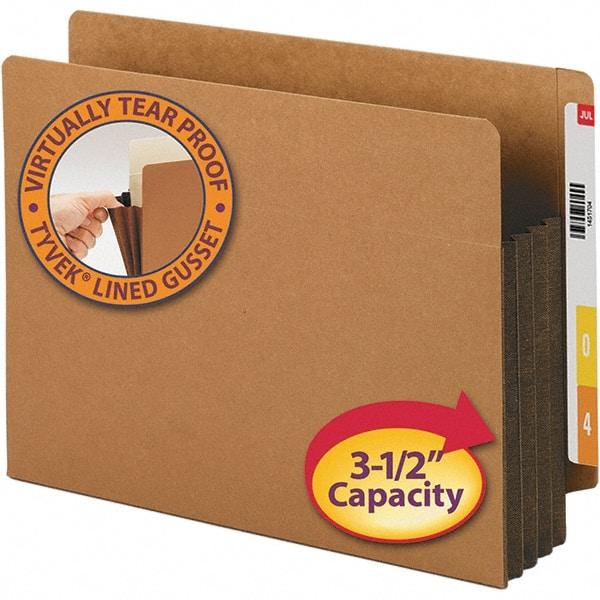 SMEAD - 12-1/4 x 9-1/2", Letter Size, Dark Brown, 3-1/2" Expanding Wallet - Straight Tab Cut Location - Benchmark Tooling