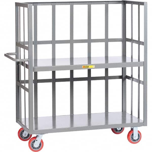 Little Giant - 3,600 Lb Capacity, 2 Shelf, 3-Sided Truck - 60" Long x 30" Wide x 57" High - Benchmark Tooling