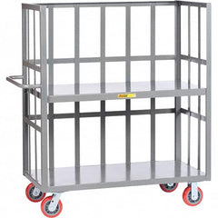 Little Giant - 3,600 Lb Capacity, 2 Shelf, 3-Sided Truck - 60" Long x 24" Wide x 57" High - Benchmark Tooling