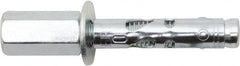 Powers Fasteners - 1/2" Diam, 1/2" Drill, 2-1/4" OAL, 2" Min Embedment Sleeve Concrete Anchor - 1018 Steel, Zinc-Plated Finish, Hex Head, Hex Drive, 2-1/4" Thread Length - Benchmark Tooling